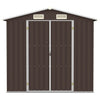Vidaxl Garden Shed 205x129 x 183 cm verzinkter Stahlbraun