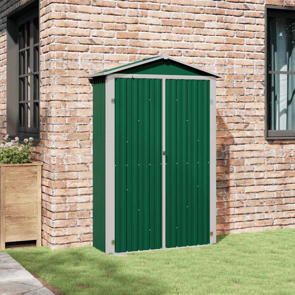 Vidaxl Garden Shed 116x45x175 cm verzinkter Stahlgrün