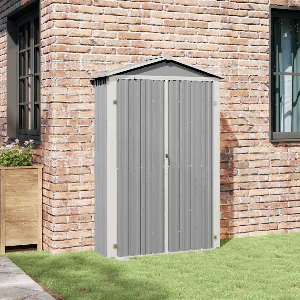 Vidaxl Garden Shed 116x45x175 cm verzinkter Stahl grau
