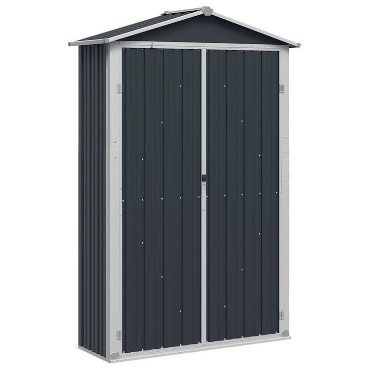 Vidaxl Garden Shed 116x45x175 cm verzinkter Stahl grau