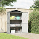 Vidaxl Garden Shed 116x45x175 cm verzinkter Stahl grau