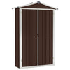 Vidaxl Garden Shed 116x45x175 cm verzinkter Stahlbraun