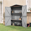 Vidaxl Garden Shed 116x45x175 cm verzinkter Stahlbraun