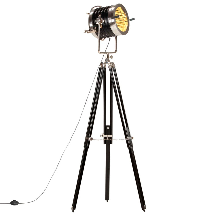 Vidaxl Stehlampe Driepoot 171 cm Festes Mangoholz schwarz schwarz