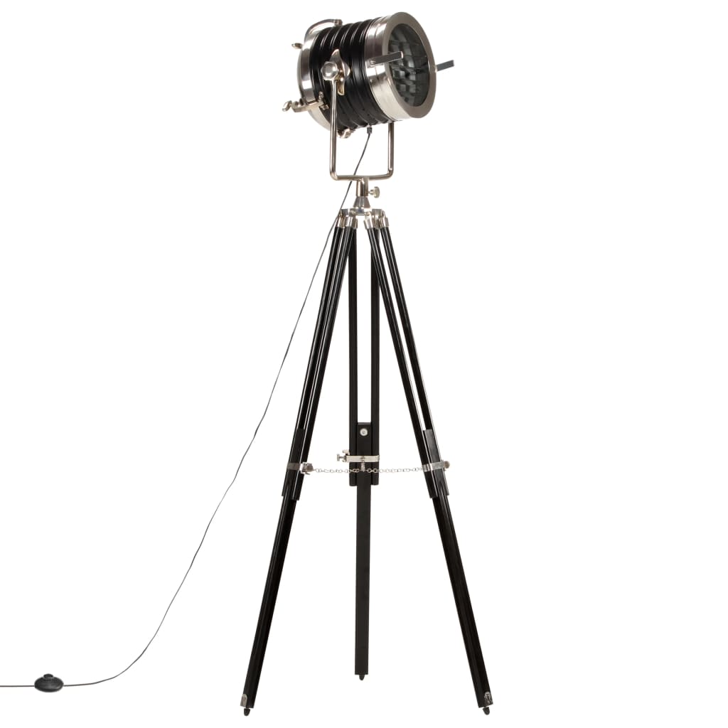 Vidaxl Stehlampe Driepoot 171 cm Festes Mangoholz schwarz schwarz
