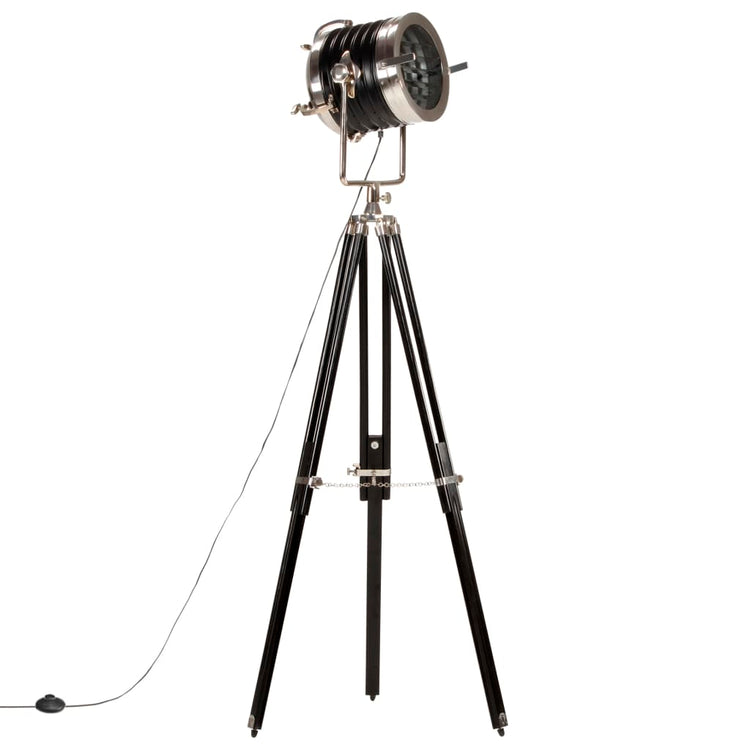 Vidaxl Stehlampe Driepoot 171 cm Festes Mangoholz schwarz schwarz