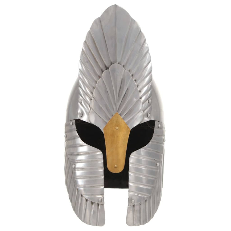 Vidaxl Ridderhelm Medieval Replik Larp Stahl Silberfarbe