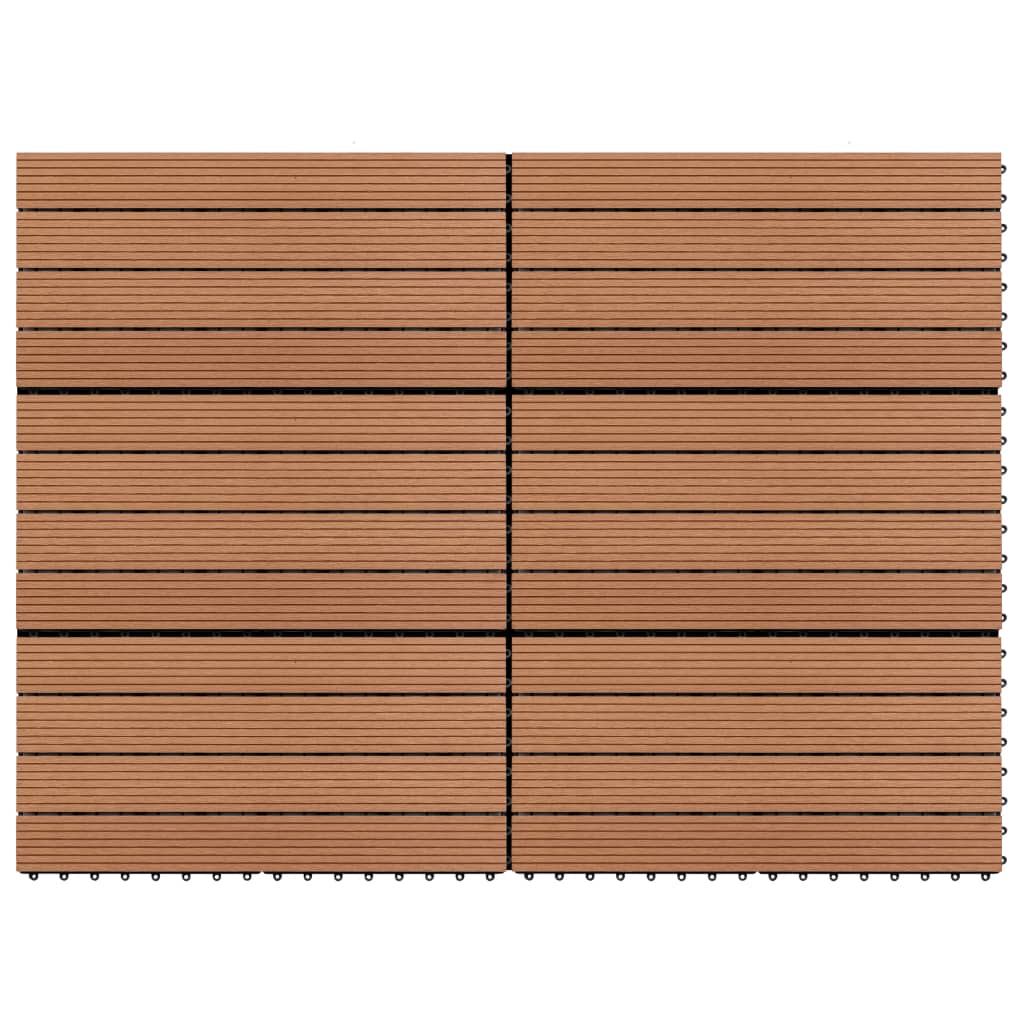 VIDAXL -Fliesen 6 Stcs 1m² 60 x 30 cm HKC Braun