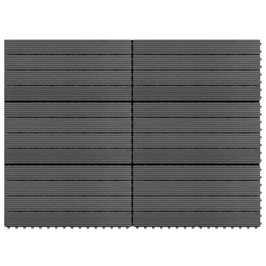 VIDAXL -Kacheln 6 PCs 1m² 60 x 30 cm HKC Grau