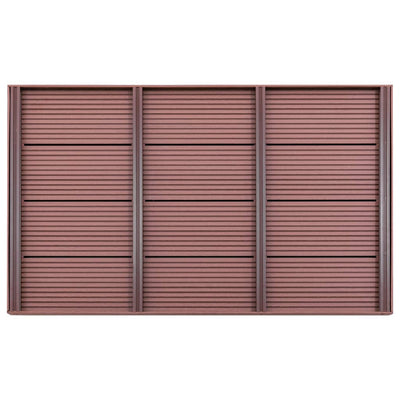 Vidaxl -Bodenelement für Solardouche 101x63x5,5 cm HKC Braun