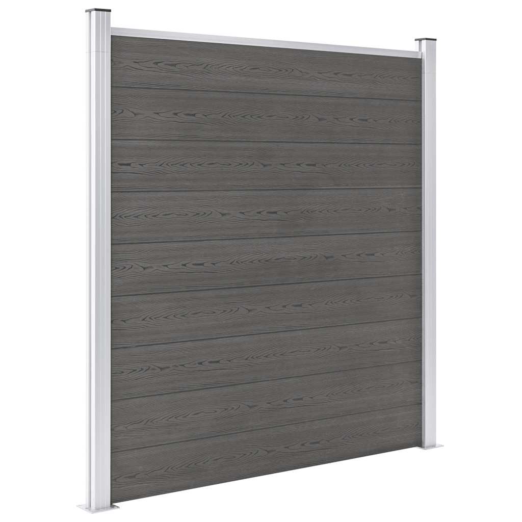 Vidaxl -Zaun 180x186 cm HKC Grau