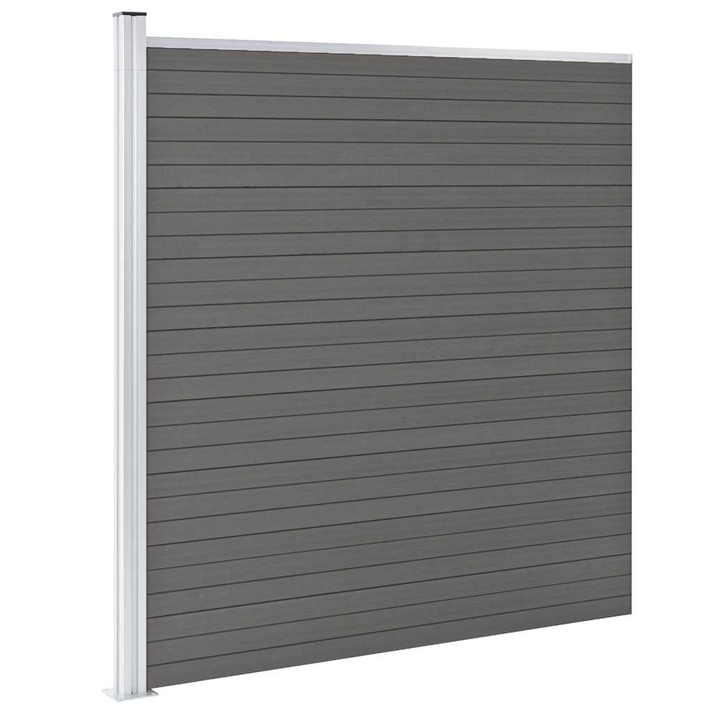 Vidaxl Zaun 175x186 cm hkc grau