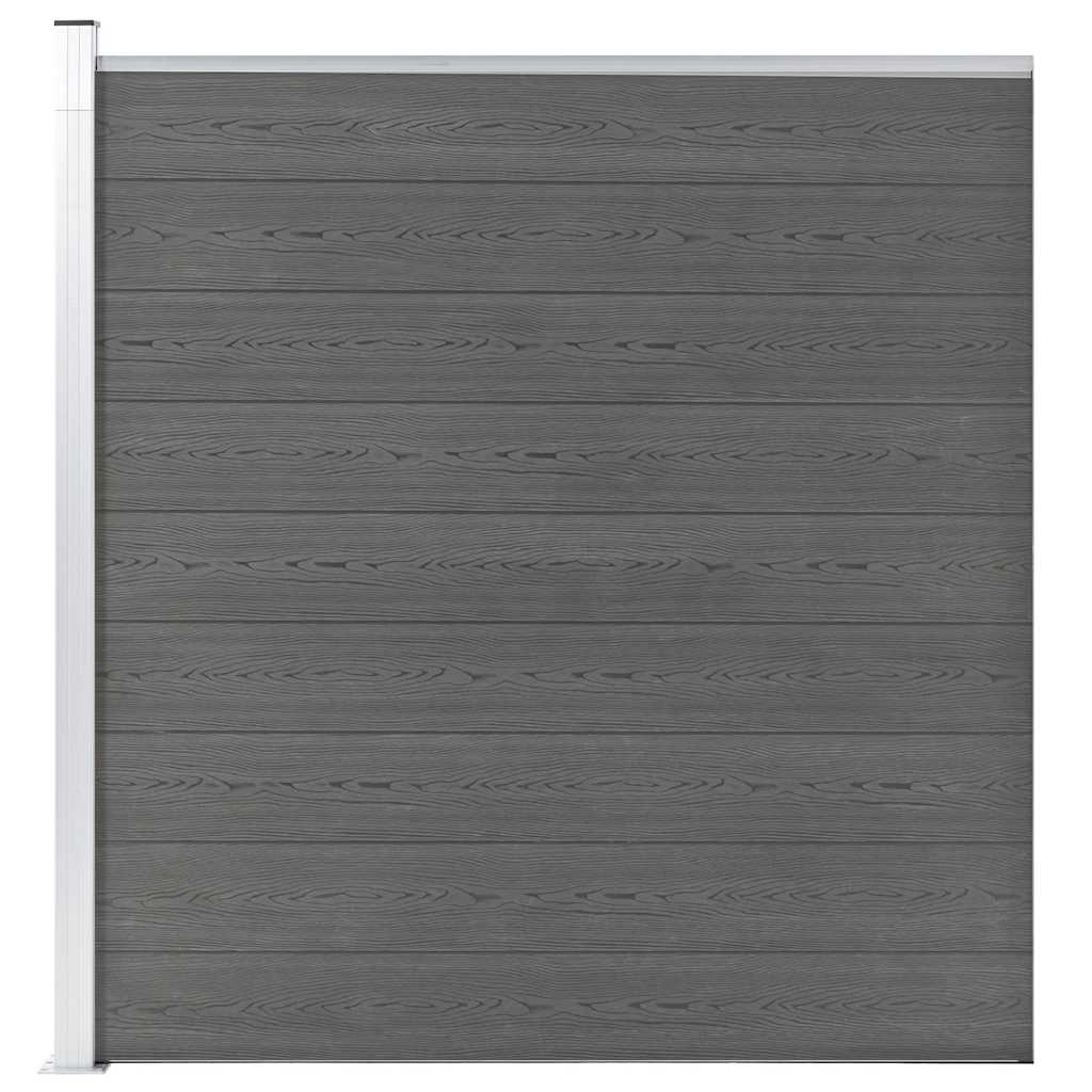Vidaxl Zaun 175x186 cm hkc grau