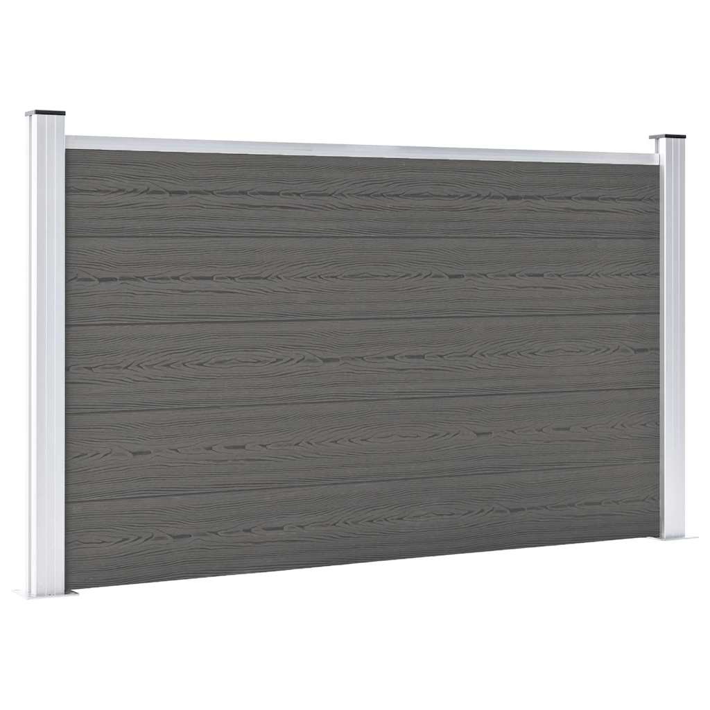 Vidaxl -Zaun 180x105 cm HKC Grau
