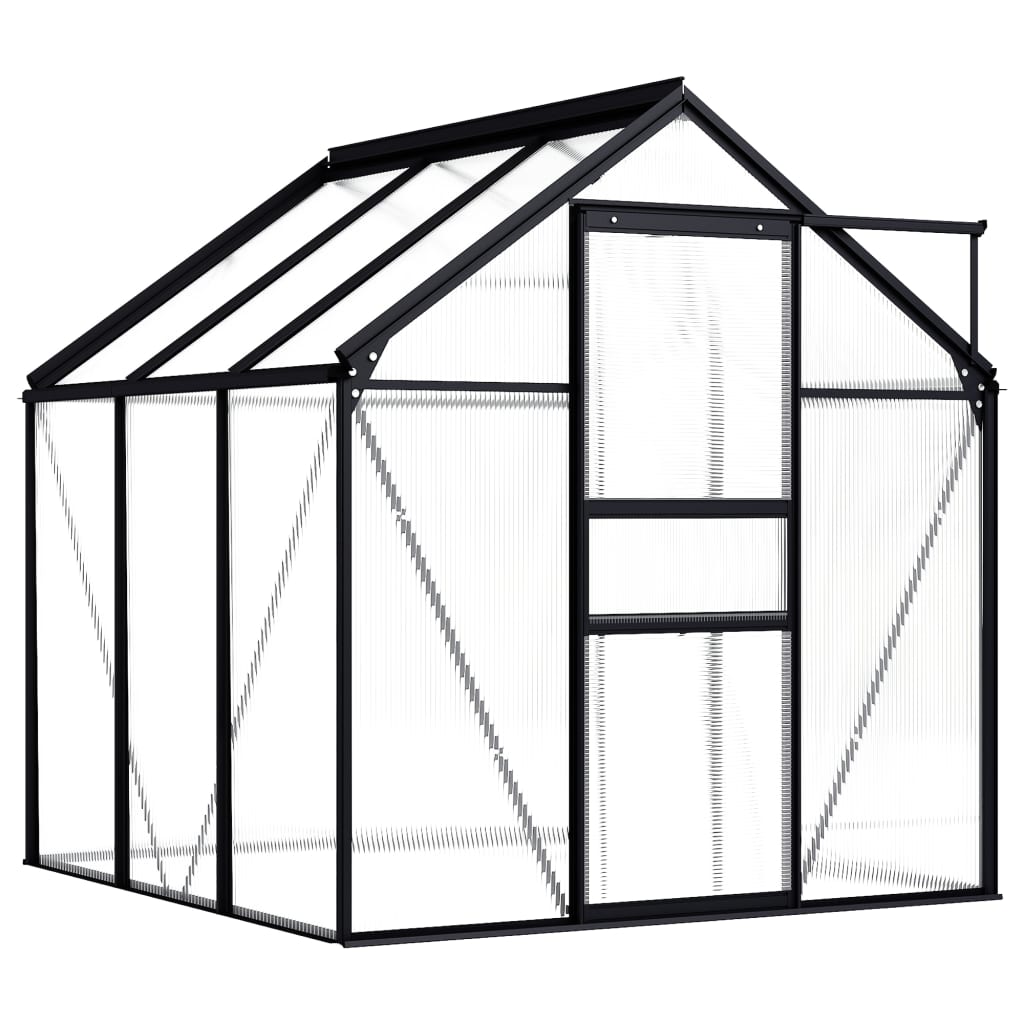 Vidaxl Tuinkas 3,61 m³ Aluminium Anthrazit -gelöscht