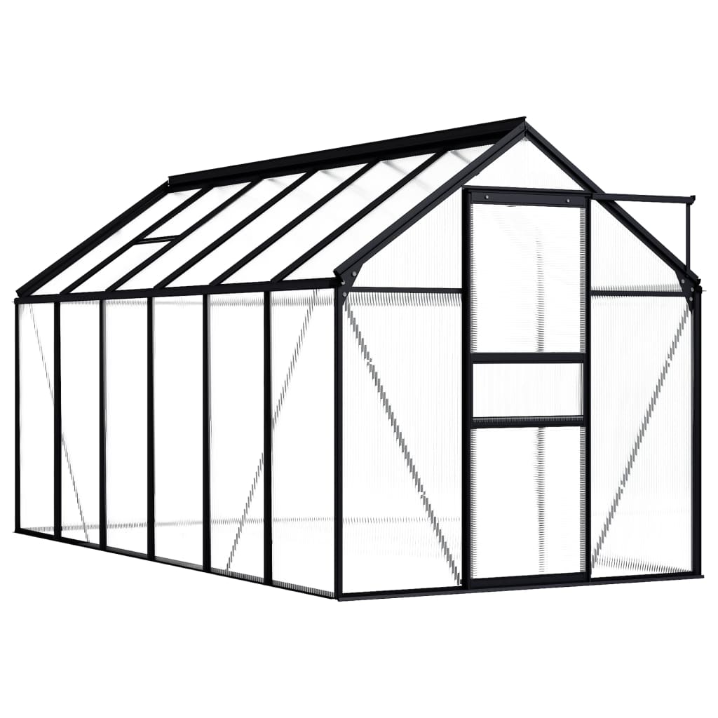 Vidaxl Tuinkas 7,03 m³ Aluminium Anthrazit -gelöscht