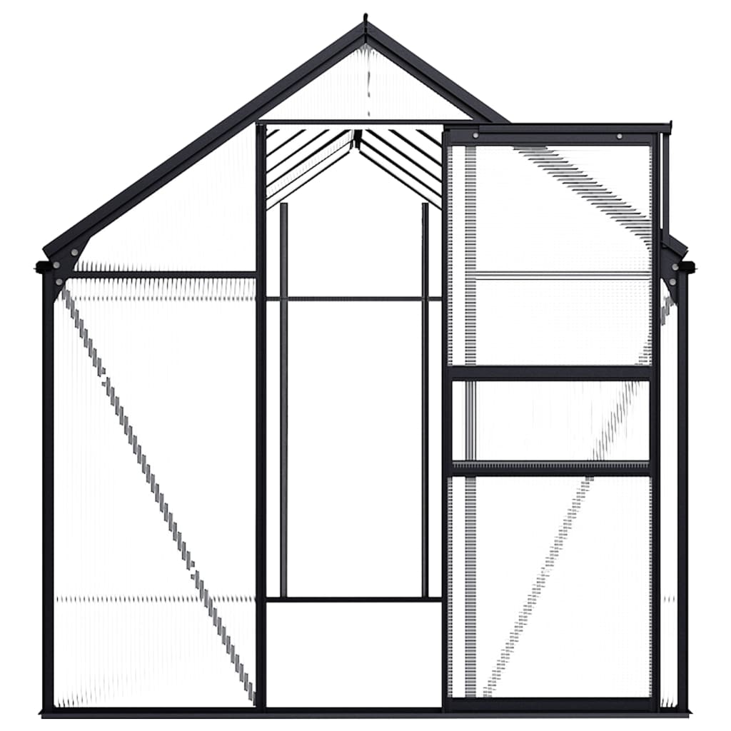 Vidaxl Tuinkas 7,03 m³ Aluminium Anthrazit -gelöscht