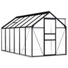 Vidaxl Tuinkas mit Basisrahmen 7,03 m³ Aluminium -Anthrazit -Colored