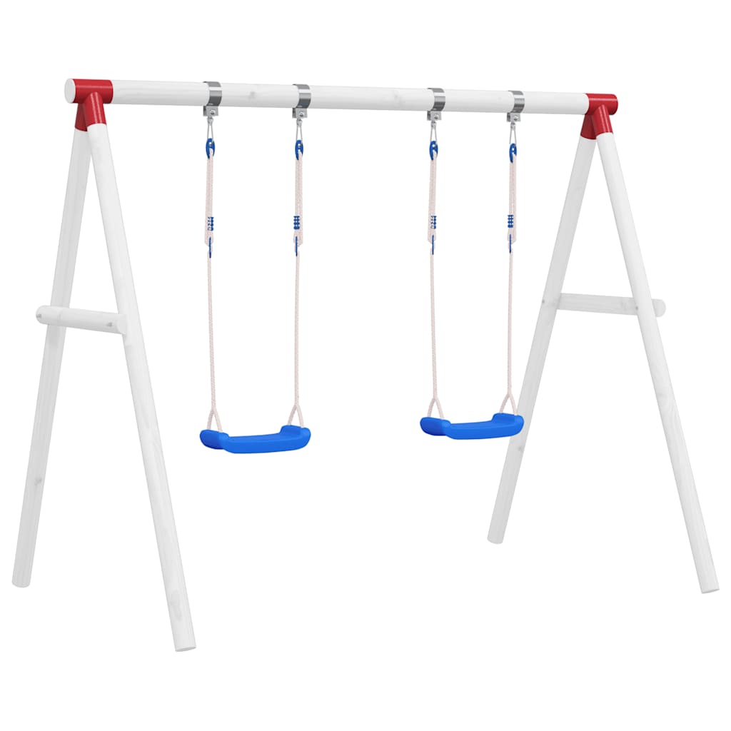 Vidaxl -Schaukeln mit 2 Sitzen 38x16 cm Polyethylenblau eingestellt