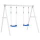 VIDAXL Swing -Sitze 2 ST mit Seilen 37x15 cm Polyethylenblau