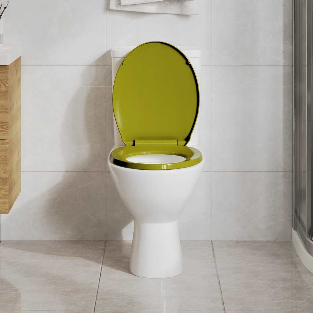 Vidaxl-Toilettensitz weiche Ovalgrün