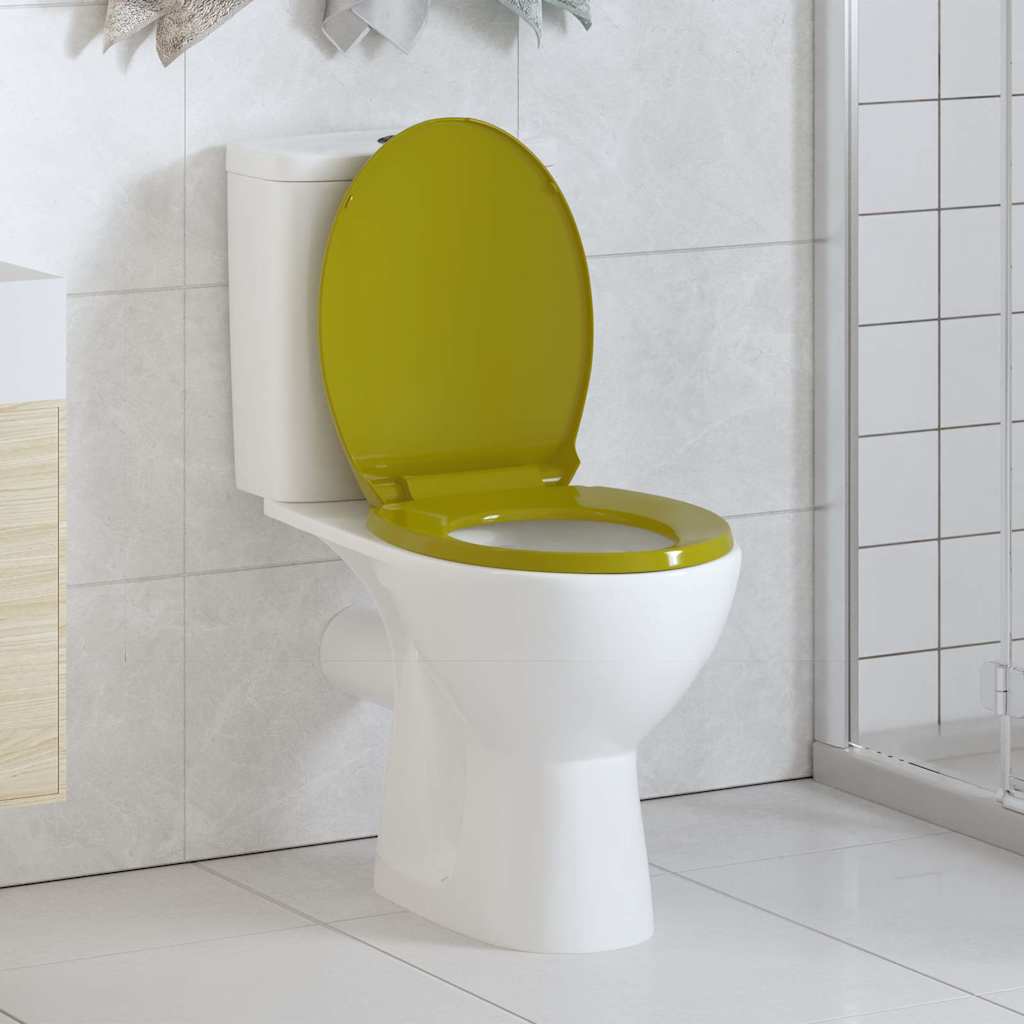 Vidaxl-Toilettensitz weiche Ovalgrün