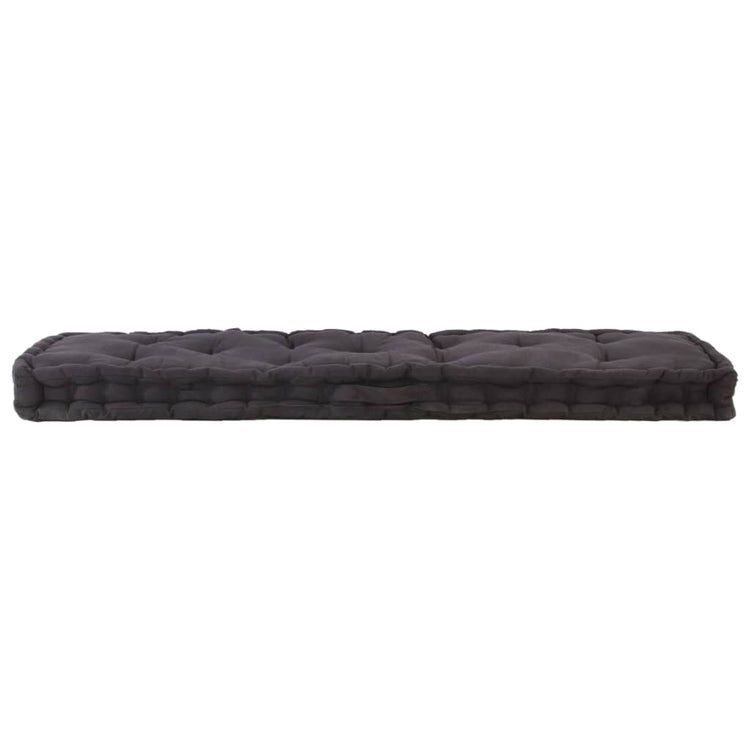 Vidaxl Palettenbodenkissen 120 x 40 x 7 cm Baumwollschwarz