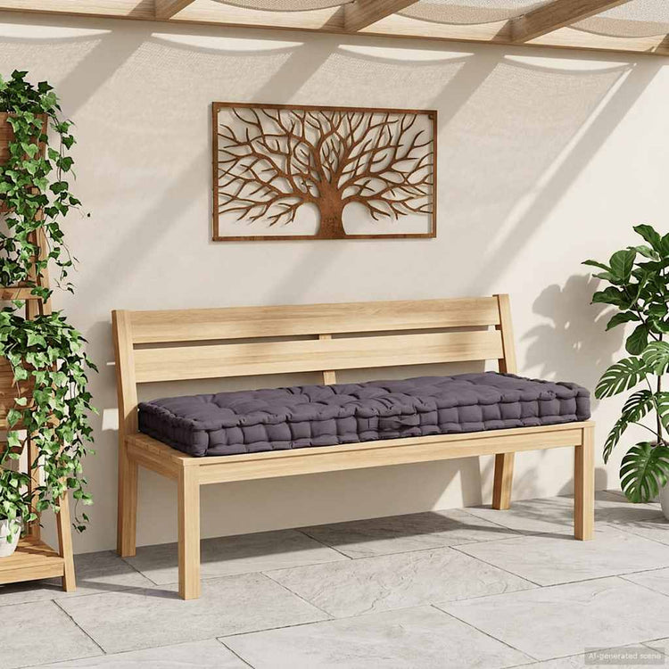 VIDAXL -Palettenbodenkissen 120 x 80 x 10 cm Baumwoll -Anthrazit