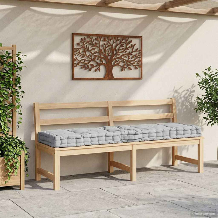 Vidaxl Palettenbodenkissen 120 x 40 x 7 cm Baumwollgrau