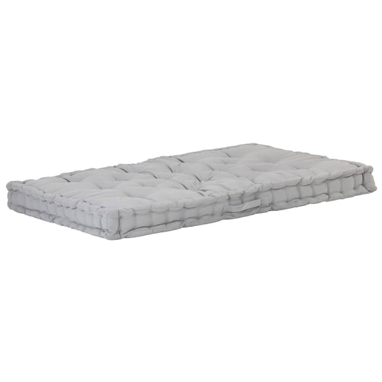 Vidaxl Palettenbodenkissen 120 x 80 x 10 cm Baumwollgrau