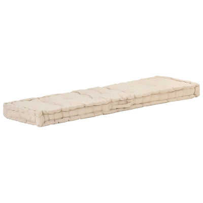 VIDAXL PALLET FODEN KUSSEN 120 x 40 x 7 cm Baumwoll Beige