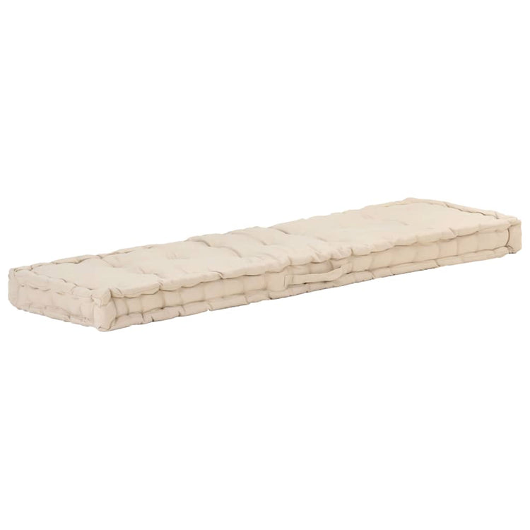 VIDAXL PALLET FODEN KUSSEN 120 x 40 x 7 cm Baumwoll Beige