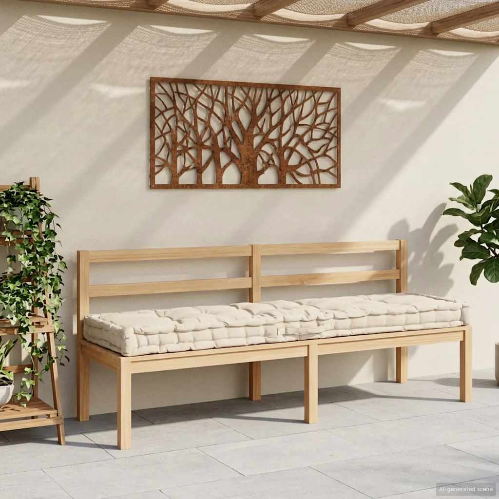 VIDAXL PALLET FODEN KUSSEN 120 x 40 x 7 cm Baumwoll Beige