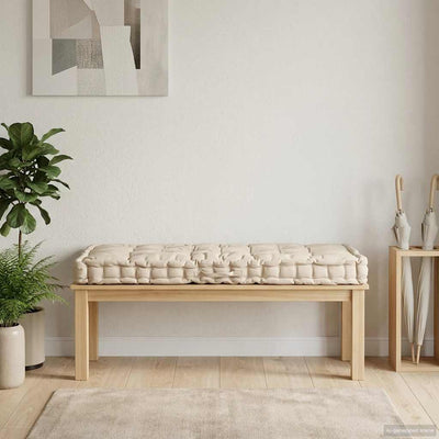 VIDAXL PALLET FODEN KUSSE 120 x 80 x 10 cm Baumwoll Beige