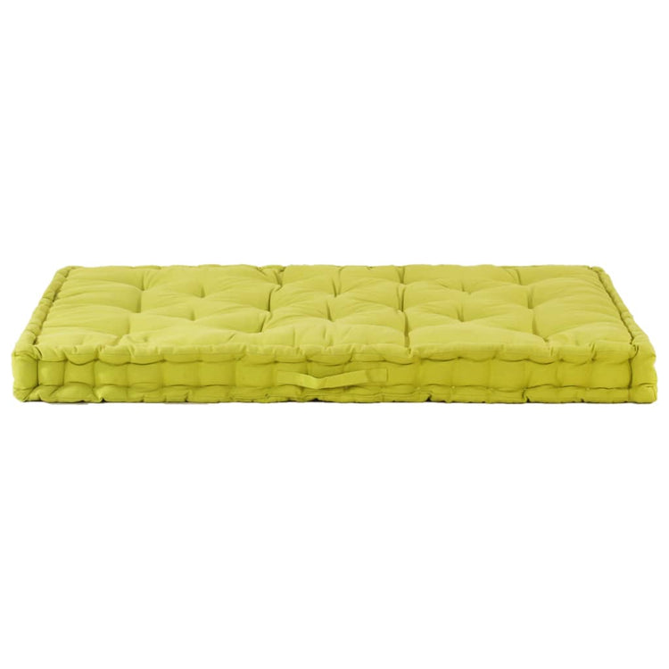 Vidaxl Palettenbodenkissen 120 x 80 x 10 cm Baumwollgrün