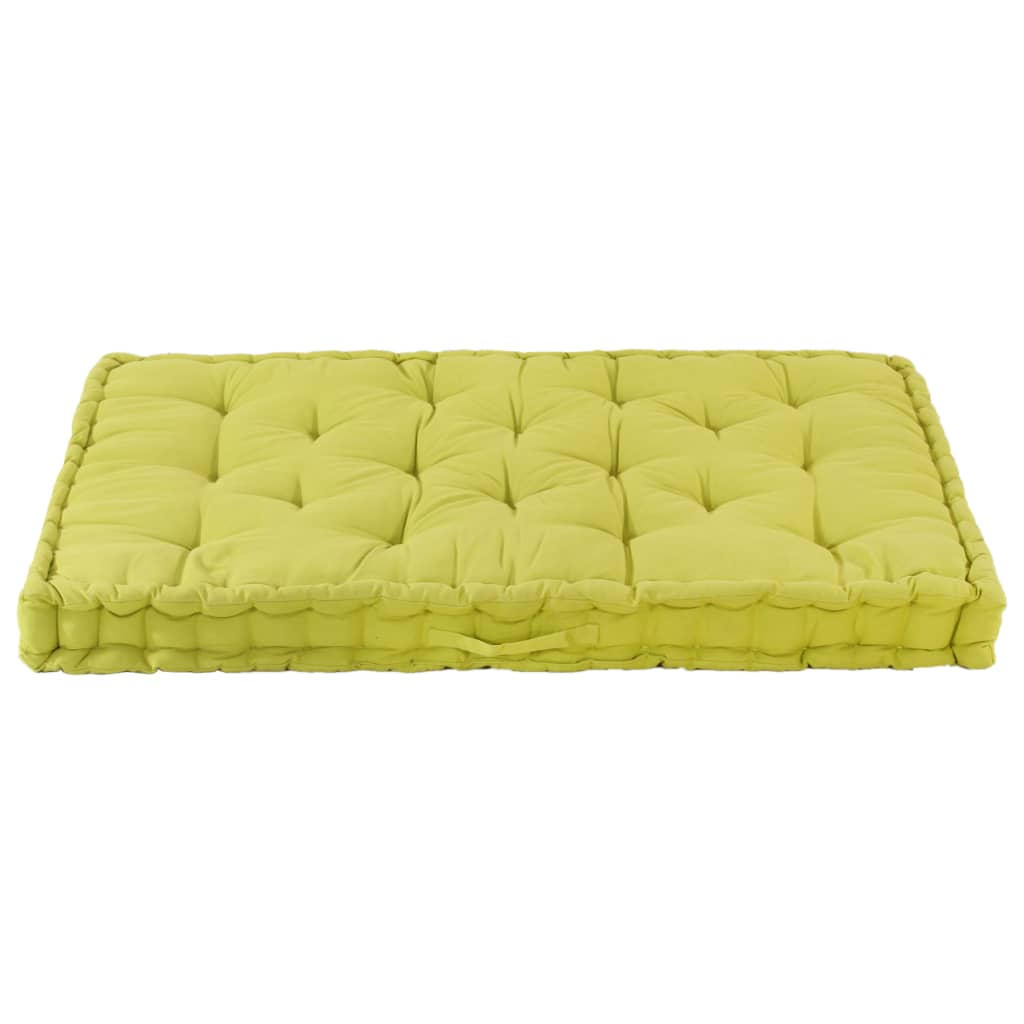 Vidaxl Palettenbodenkissen 120 x 80 x 10 cm Baumwollgrün