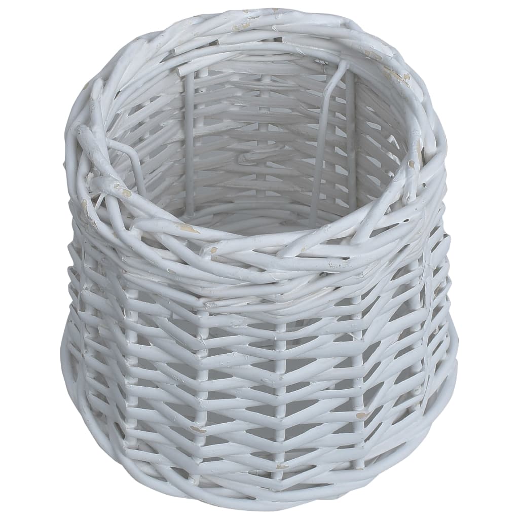 VidaXL Lampenschirm 25x17 cm Korbgeflecht weiß