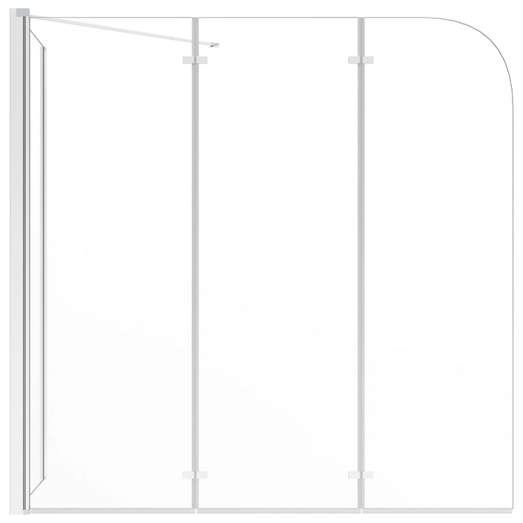 Vidaxl Badwand 120x69x130 cm gehärtetes Glas transparent