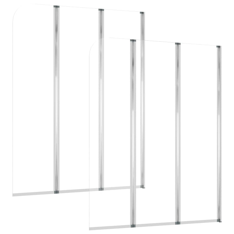 Vidaxl -Badwände 2 ST 104x130 cm gehärtetes Glas transparent