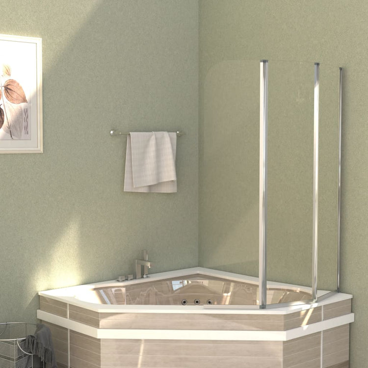 Vidaxl -Badwände 2 ST 104x130 cm gehärtetes Glas transparent
