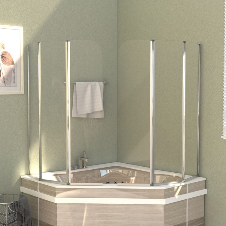 Vidaxl -Badwände 2 ST 104x130 cm gehärtetes Glas transparent