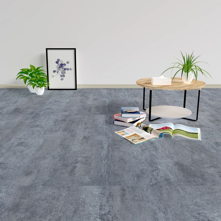 Vidaxl Dielen selbst -adhäsiv 5.11 m² PVC Marmormuster grau