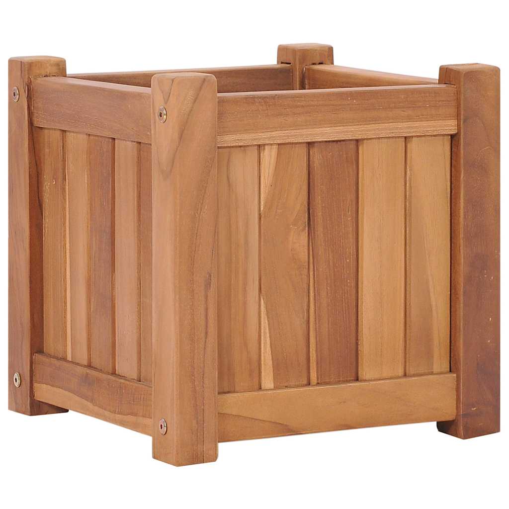 VidaXL Pflanzgefäß erhöht 30x30x30 cm aus massivem Teakholz