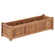 VidaXL Pflanzgefäß erhöht 100x30x25 cm aus massivem Teakholz