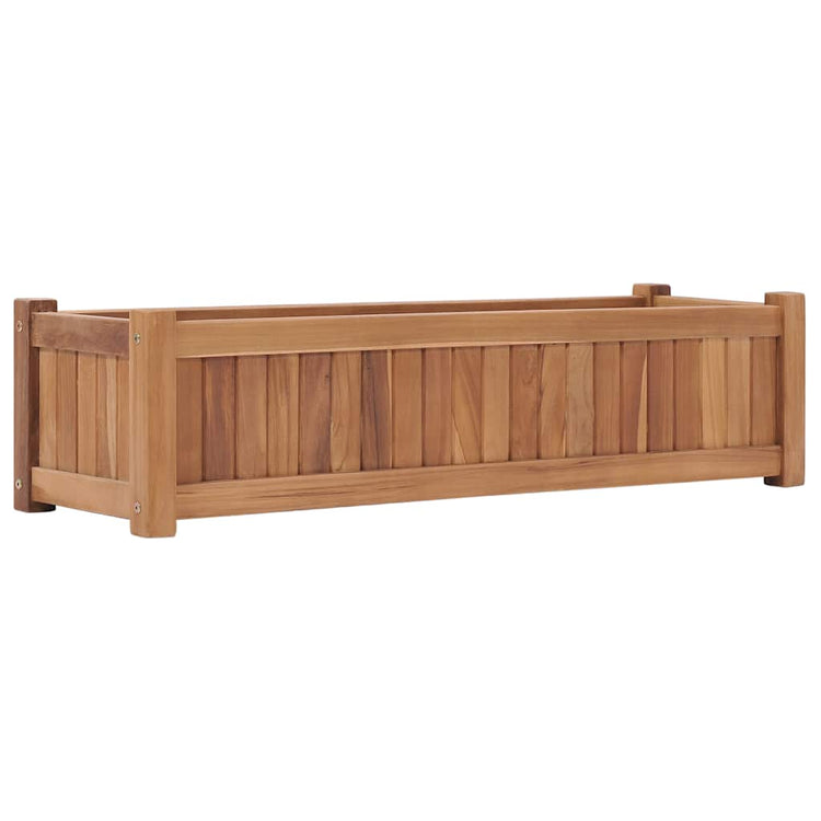 VidaXL Pflanzgefäß erhöht 100x30x25 cm aus massivem Teakholz