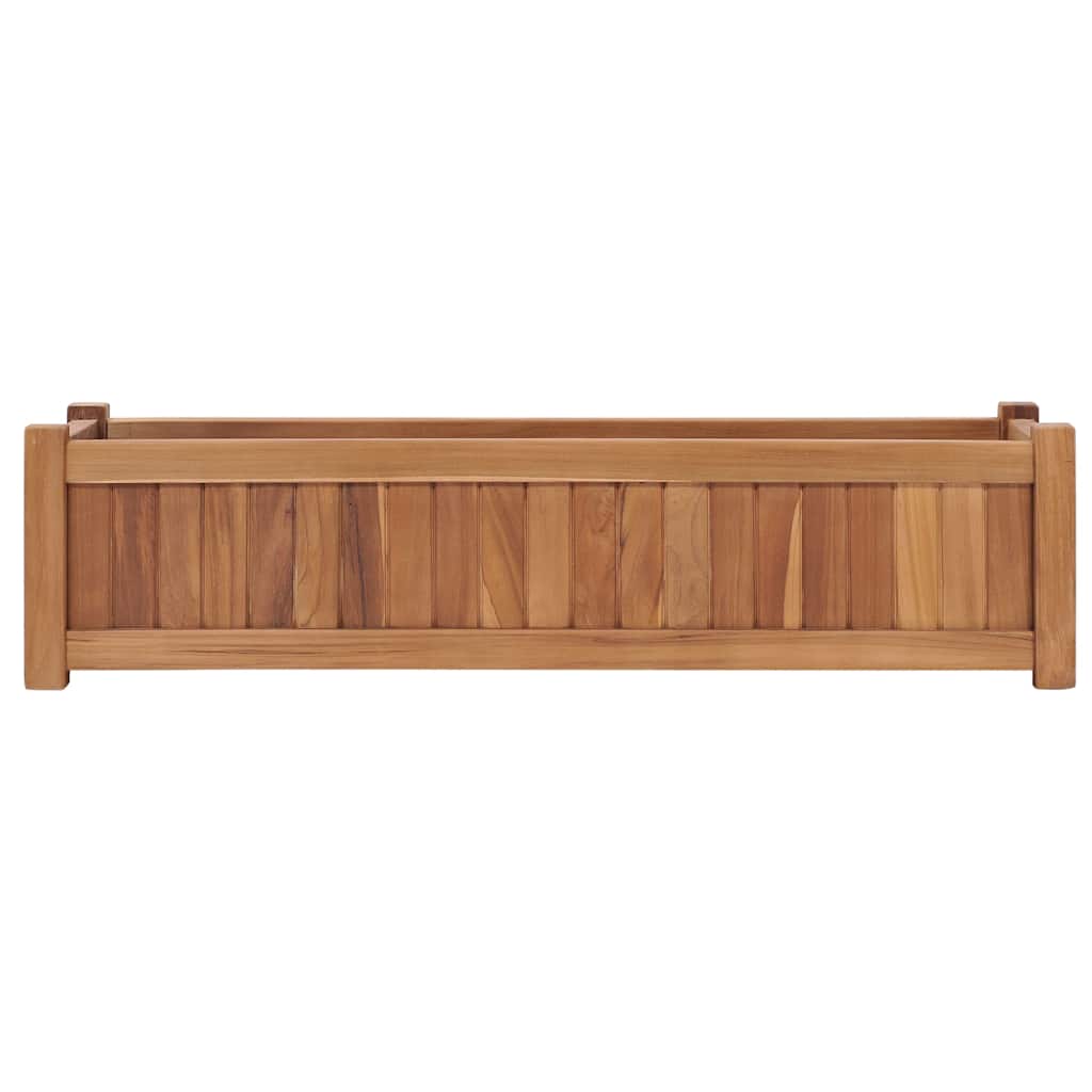 VidaXL Pflanzgefäß erhöht 100x30x25 cm aus massivem Teakholz