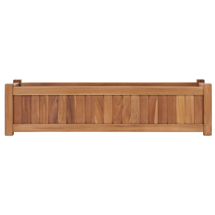 VidaXL Pflanzgefäß erhöht 100x30x25 cm aus massivem Teakholz