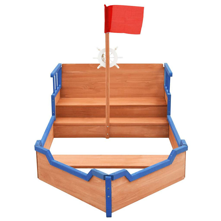 Vidaxx Sandkasten Piratenschiff 190x94,5x101 cm Kiefernholz
