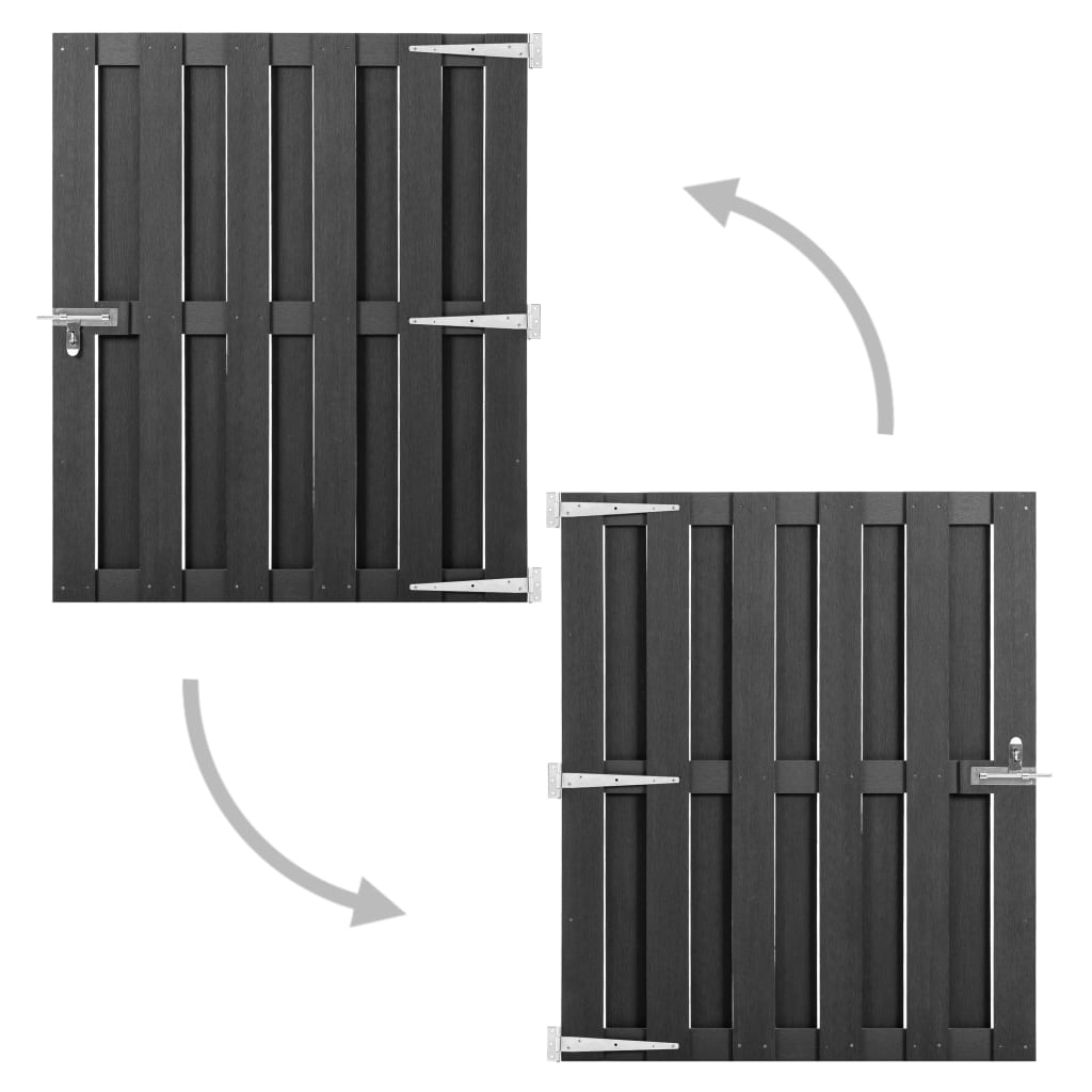 Vidaxxl Tor 100x120 cm HKC grau