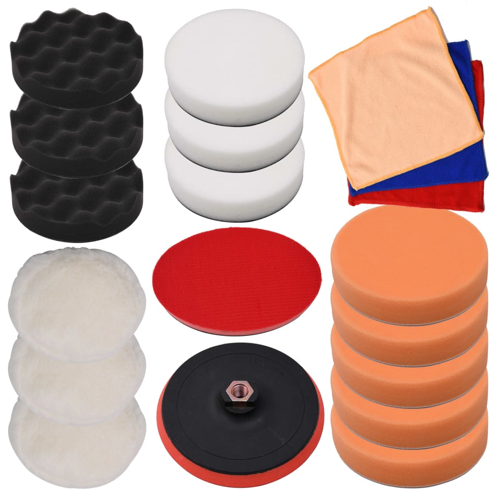 Vidaxx 18-teiliges Polierpad-Set 150 mm